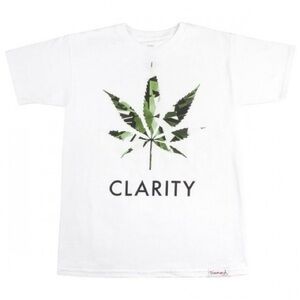 Diamond Supply Co. White Tee with Green Camo Leaf Graphic